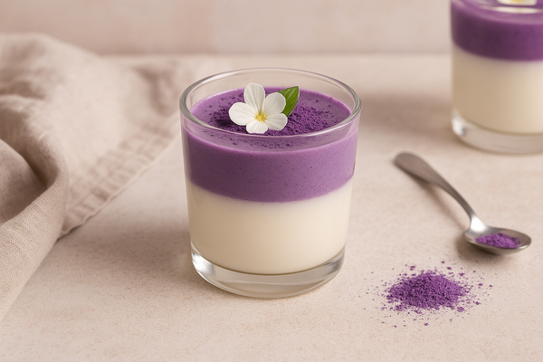 Panna Cotta à l’Ube – Dessert onctueux, coloré et sans effort